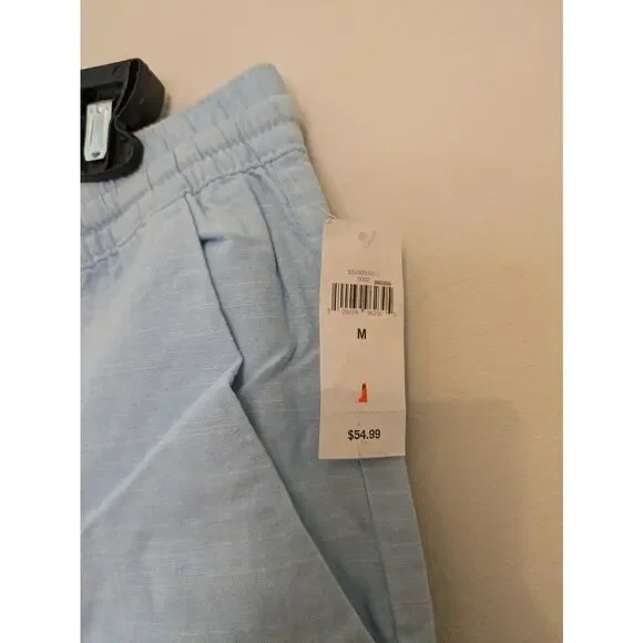 Banana Republic New Men's Deck Shorts Size M Slim Light Blue - Picture 3 of 8